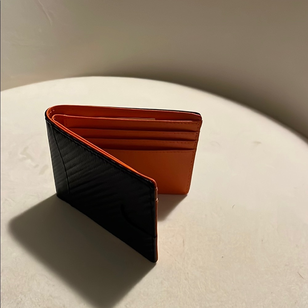 Elegant Black and Orange Men's Wallet